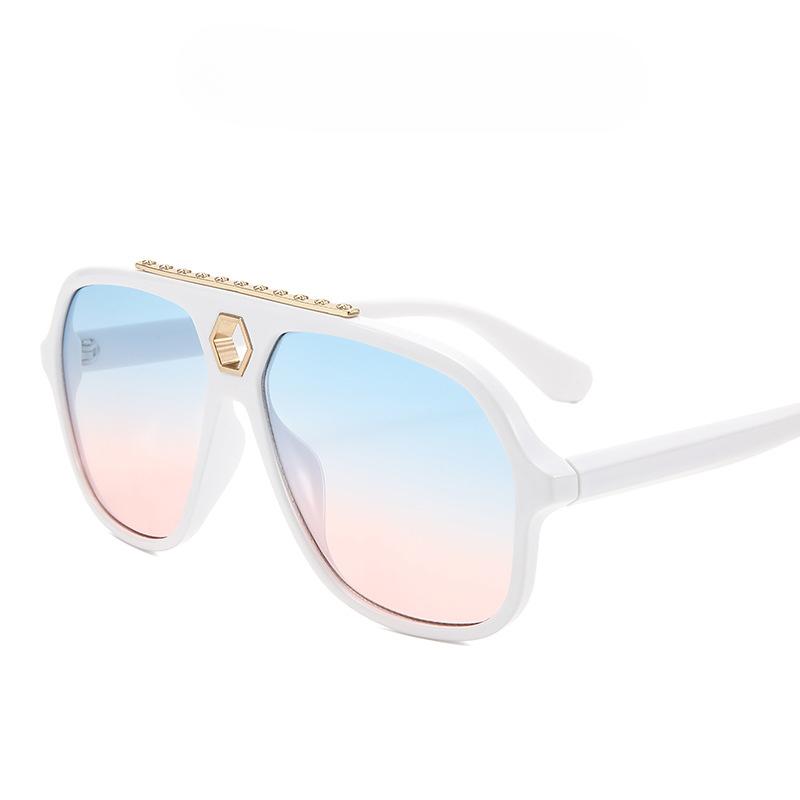 Новые модные солнцезащитные очки в большой оправе, корректирующие уличные солнцезащитные очки, зеркало в виде лягушки.