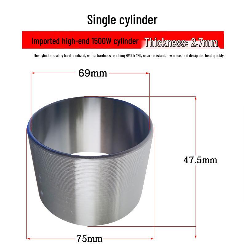 Silent Oil-Free Air Compressor Kit: Leather Cup, Steel Sleeve, Piston Ring, Gasket