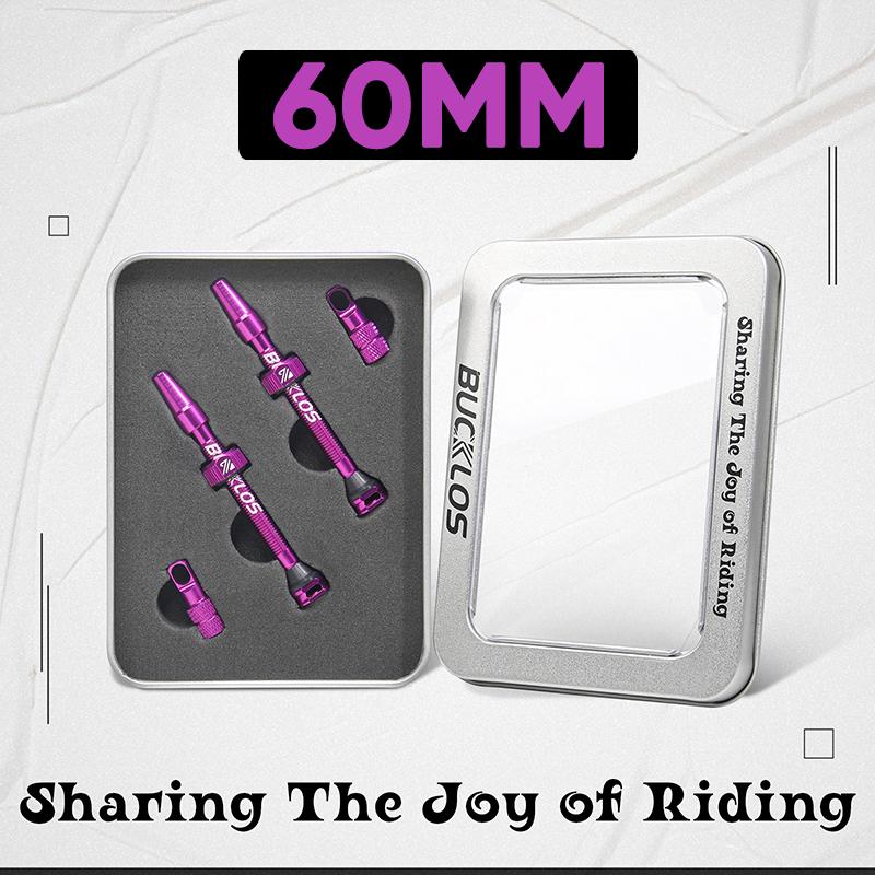 BUCKLOS Tubeless Valves MTB Road Bike Presta Nipple 40/44/55/60/65/80/100MM Bicycle Tubeless Tire Valve Removable Core Bike Part