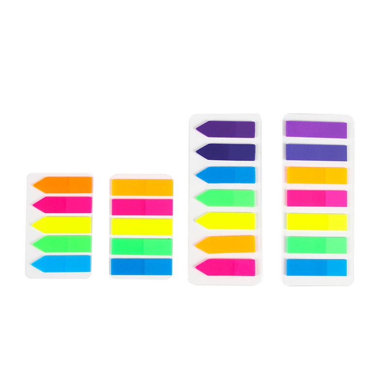 Transparent Sticky Notes & Fluorescent Arrow Index Stickers: Waterproof, Self-Adhesive, Ideal for Students