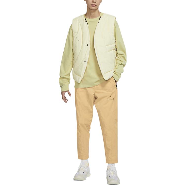 Jordan Однотонный однобортный жилет с V-образным вырезом, приталенный, мужской топ, абрикосовый DR1438-113