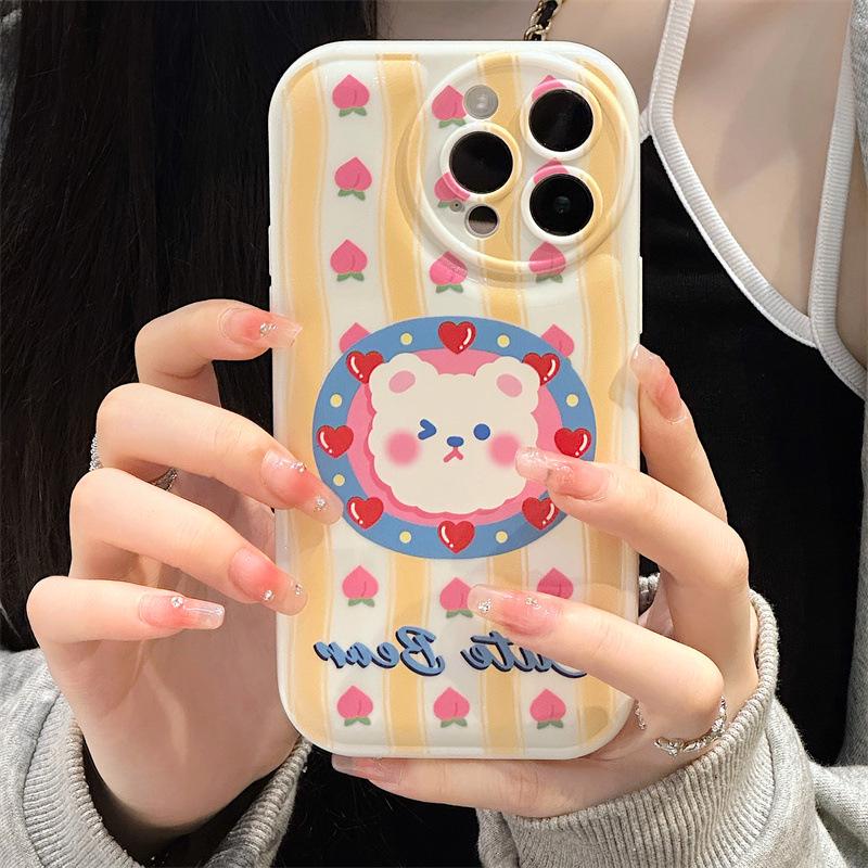 Чехол Zhitai Cartoon Air Cushion для iPhone 12-15 Pro Max, совместим с моделями Vivo.