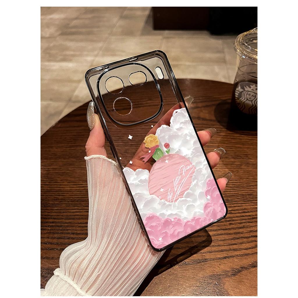 Чехол для телефона 'Маленький принц Роза Облако Планета' из ТПУ для IPhone 15 14 13 12 11 Pro Max X XR XS 8 7 Plus, Прозрачный противоударный защитный чехол
