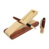 Pen Holder Pencil Case Wooden Office Supplies with Lid Portable Art Supply Pen Set Stationary Organizer for Home