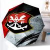 1 шт. Прочный автоматический зонт с 8 спицами, Зонт ФК «Рейнджерс», С цифровой печатью, Складной зонт для использования на ходу на открытом воздухе