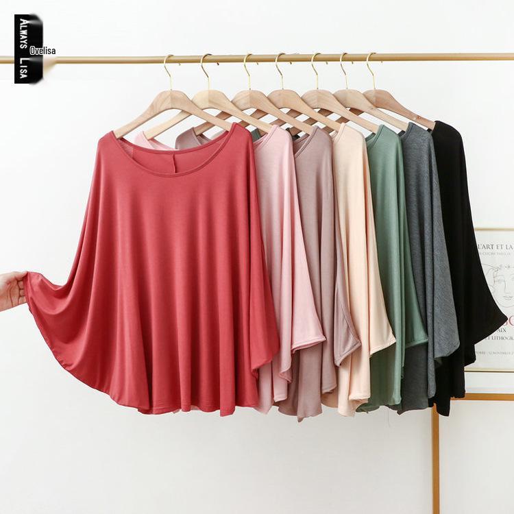 Plus Size 200 Jin Women's Batwing Sleeve Long Sleeve Modal T-Shirt