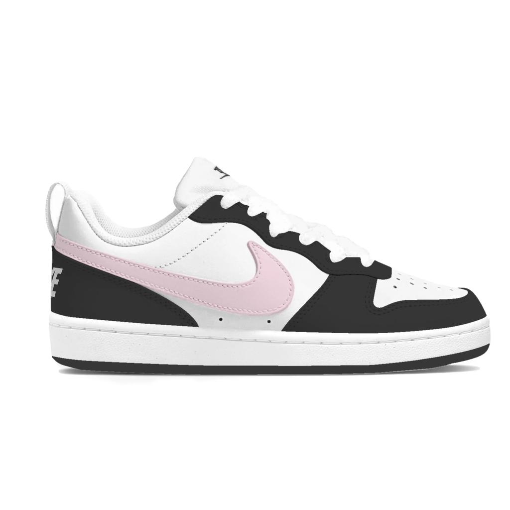 Nike Кроссовки Court Borough Black Pink Meow Низкие Скейтбордические Женские Розово-Черные Dv5456-111(Команда1121-)