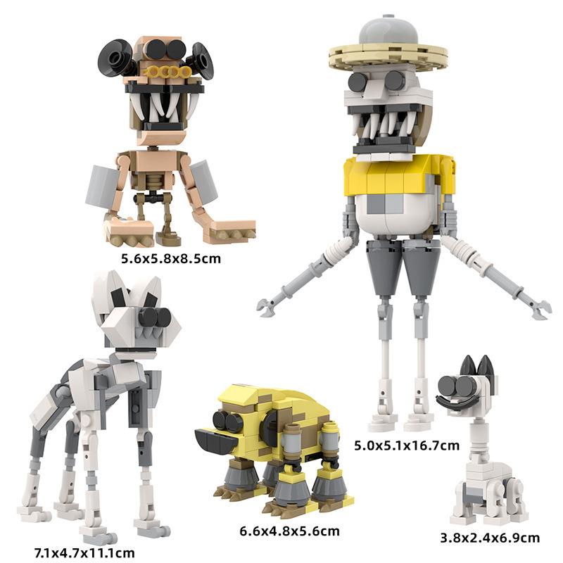 Zoonomaly Игрушка-фигурка Zoonomaly Zoo Blocks Набор блоков Zoonomaly Фигурка из игры ужасов Zoonomaly Кирпичный Страж Кот Коала Монстр Животные Строительство