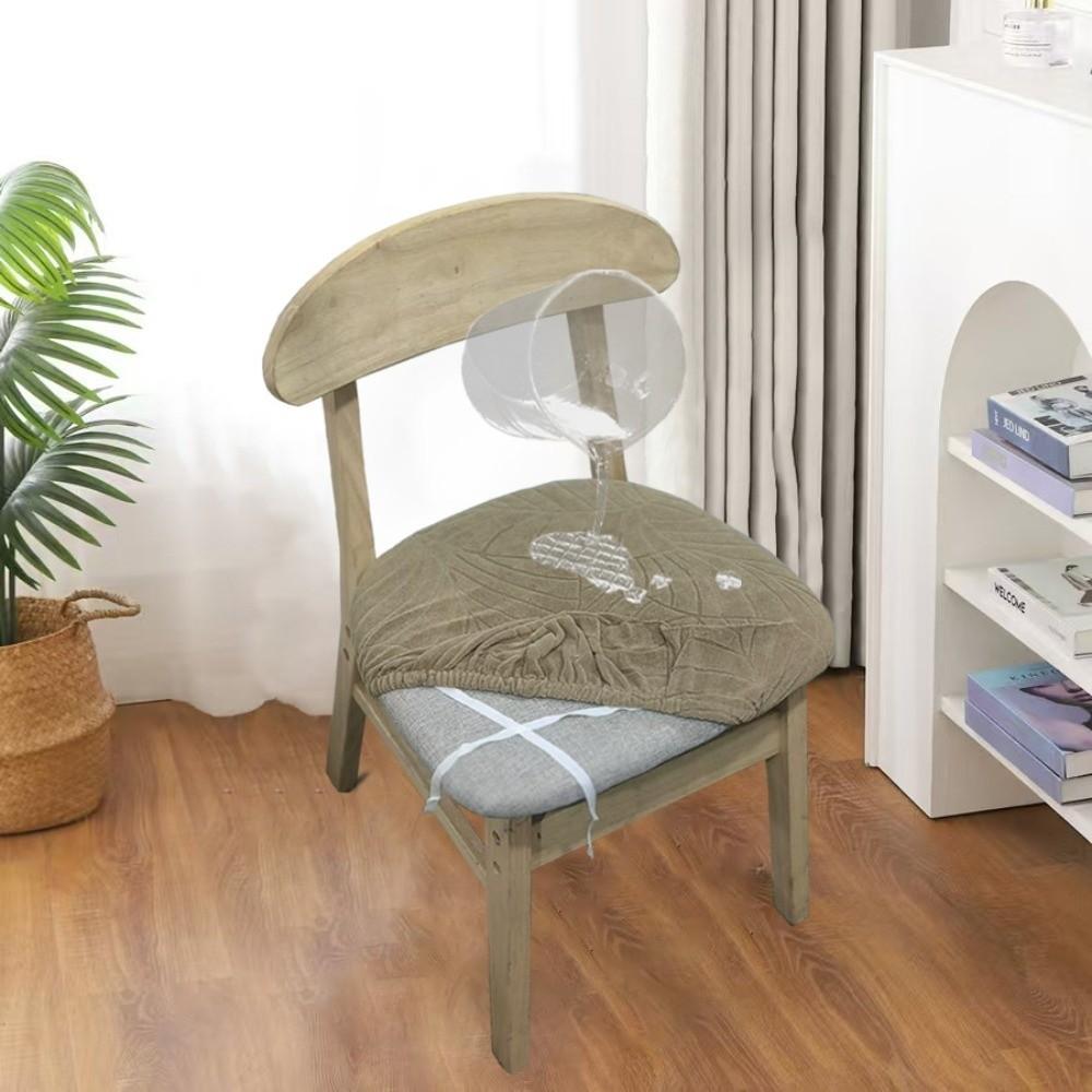 Эластичный Жаккардовый Чехол на Стул Моющийся Без Спинки Защитный Чехол для Стула Чехлы на Подушки Сидений