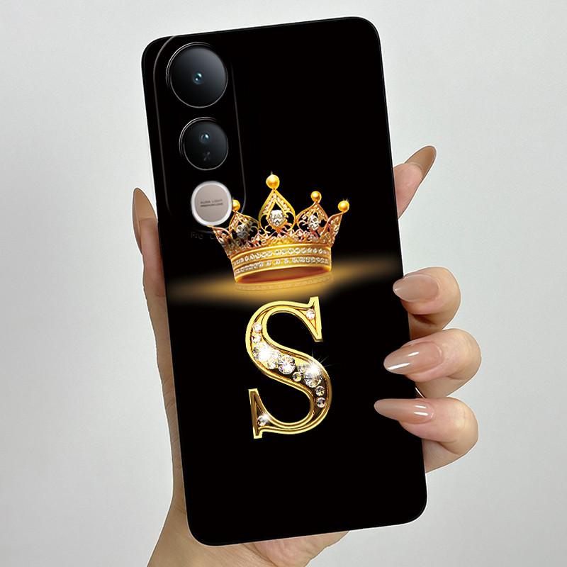 Для Vivo V50 Lite 5G Чехол Роскошные Буквы Пара Силиконовые Мягкие Чехлы Для Телефона Для Vivo V50 V50Lite 5G Защита Камеры Задняя Крышка
