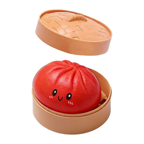 Игрушка-паровая булочка для снятия стресса с имитацией пароварки, мягкая сенсорная игрушка-булочка из ТПЭ, китайская булочка-фиджет