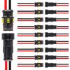 Упаковка из 10 штук 2-контактных проволочных разъемов 16 AWG, водонепроницаемые автомобильные электрические разъемы, разъем Deutsch, штекерные и гнездовые проволочные разъемы для автомобиля, грузовика, лодки