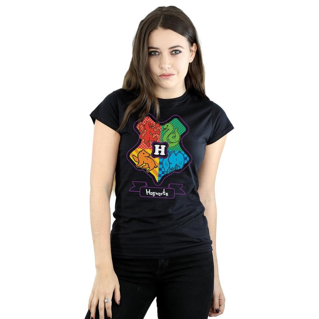 Harry Potter Womens/Ladies Hogwarts Junior Crest Cotton T-Shirt