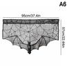 Жуткая скатерть на Хэллоуин, черное кружево, дизайн паутины, каминный шарф, декор дома с привидениями, украшение для вечеринки
