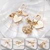 1PC Metal Pendant Keychain Shell Keychain Heart Keychain Pearl Pendant Key Ring Cute Fashion