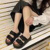 Fashion New Women's Lightweight Buckle Thick Sole Slippers Summer Slip-On Platform Slide Sandals Soft EVA Outdoor Plus Low Heel Shoes