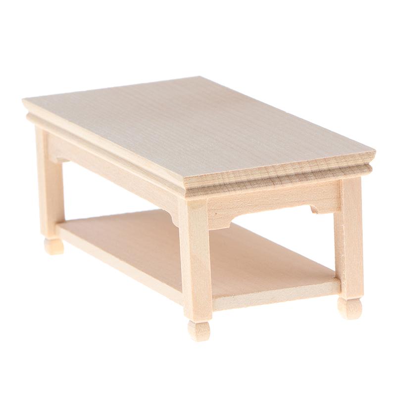 1:12 Miniature Doll House Coffee Table Furniture Wooden Mini Dining Table Toy