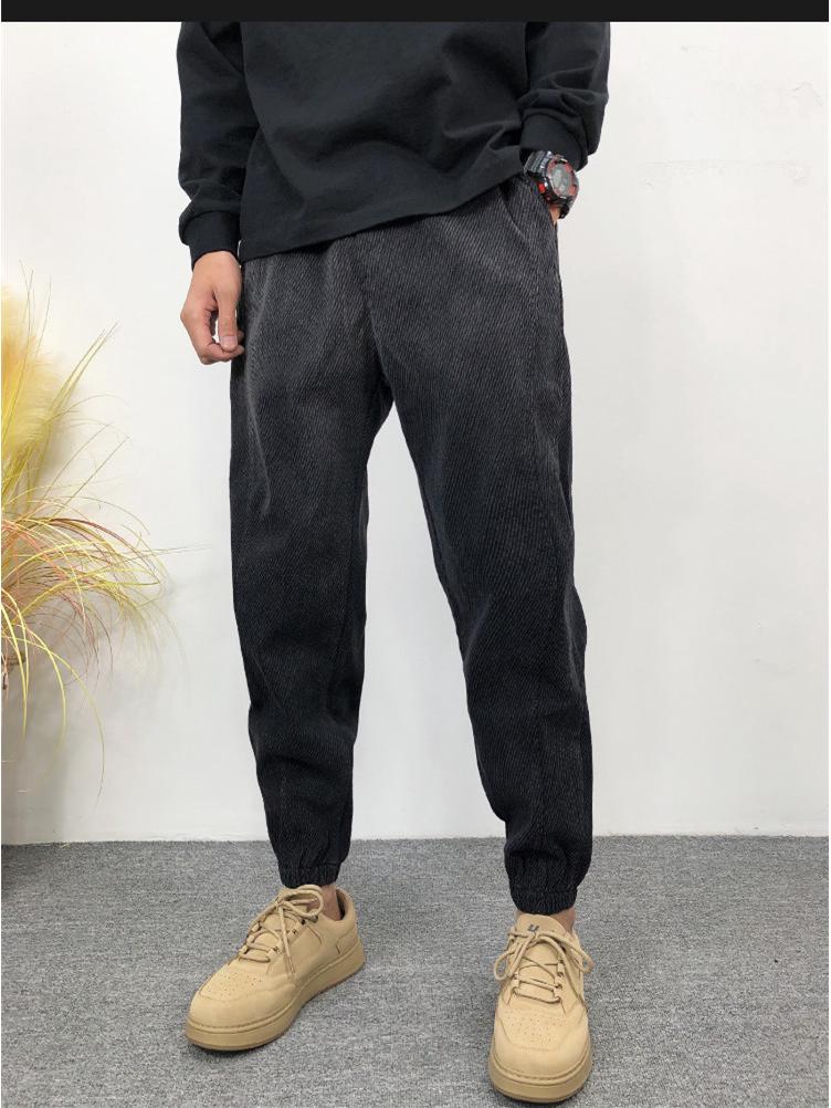 Мужские свободные прямые джинсы весна/осень 2024, модные повседневные брюки-шаровары длиной девять точек