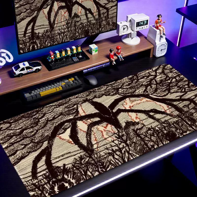 Новый высококачественный печатный кожаный коврик для мыши Stranger Things, увеличенный, с изображением из фильма, для студенческой комнаты, офисного стола, киберспорта, противоскользящий коврик для мыши и клавиатуры, настольный коврик