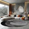 Роскошный Современный Серый Круглый Ковер для Гостиной Домашнее Украшение Большие Ковры Ковер для Спальни Нескользящий Коврик для Пола Коврики для Стульев Моющийся