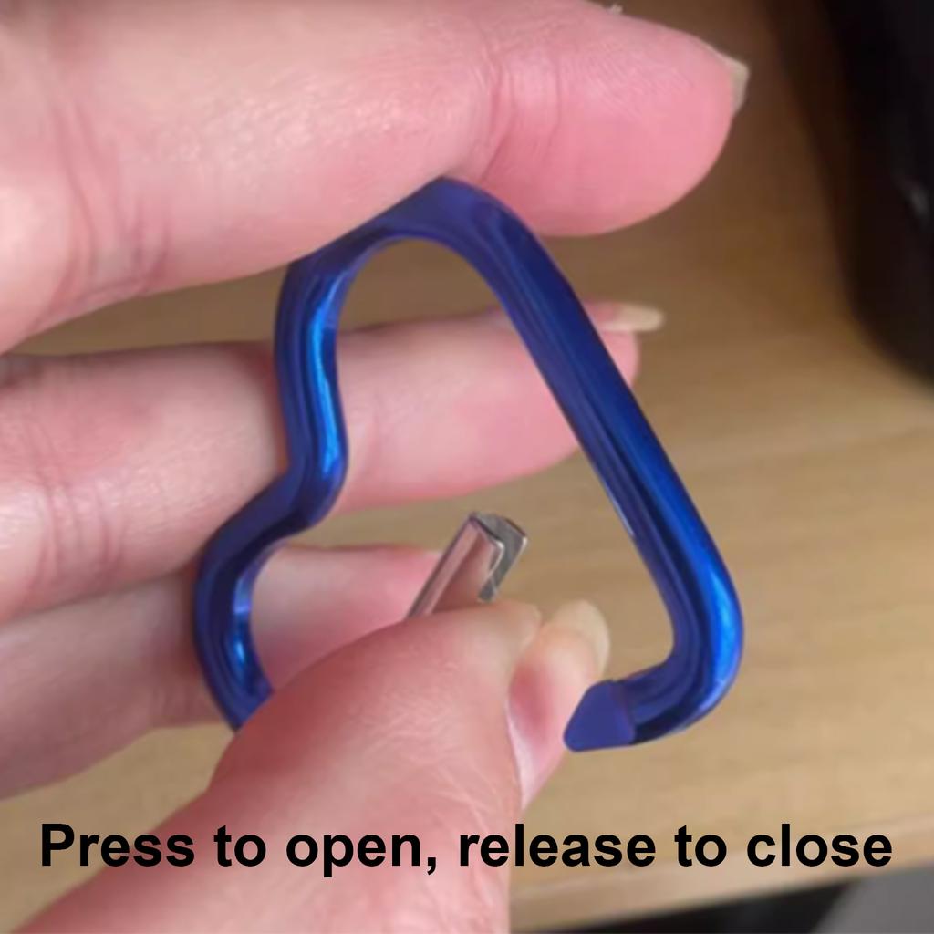 5 шт. пружинный зажим в форме сердца из алюминиевого сплава, брелоки, подвески, пряжки, карабины, брелки, зажимы для сумок, крючки, соединители