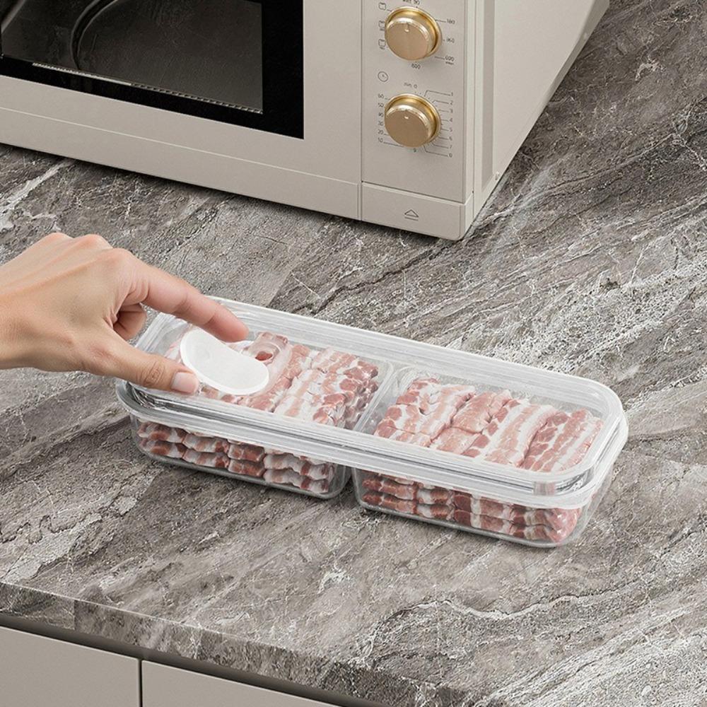Transparent Refrigerator Storage Box Fresh Preservation Fridge Storage Bin Fruits Vegetables Meat