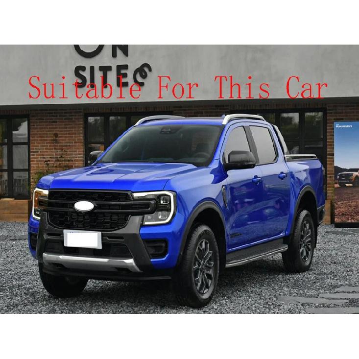 For Ford Ranger Everest 2024 Car Accessories Carbon fiber style Door Side Mirror Cover Trim Rear View Cap Overlay Molding