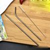 Stainless Steel Reusable Straws Drinking Bottle Cups Straight Straw Soft Brush Kit Washable Tools Household Supplies