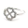 Серебряное кольцо 'Clover' белое