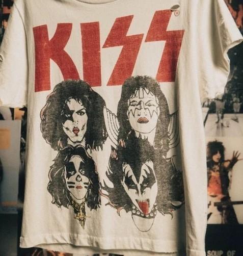 Ремейк KISS IN CONCERT тур короткий рукав белый цвет классическая футболка S-5XL Унисекс футболка
