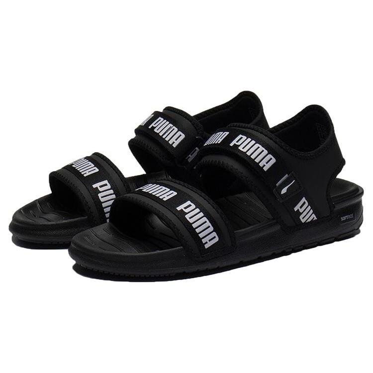 (WMNS) PUMA Softride Slide 'Wordmark - Black White' Women's 384128-01