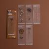 Momo Dried Flower Bookmark Set: 6 Translucent PET Designs for Journals & Books