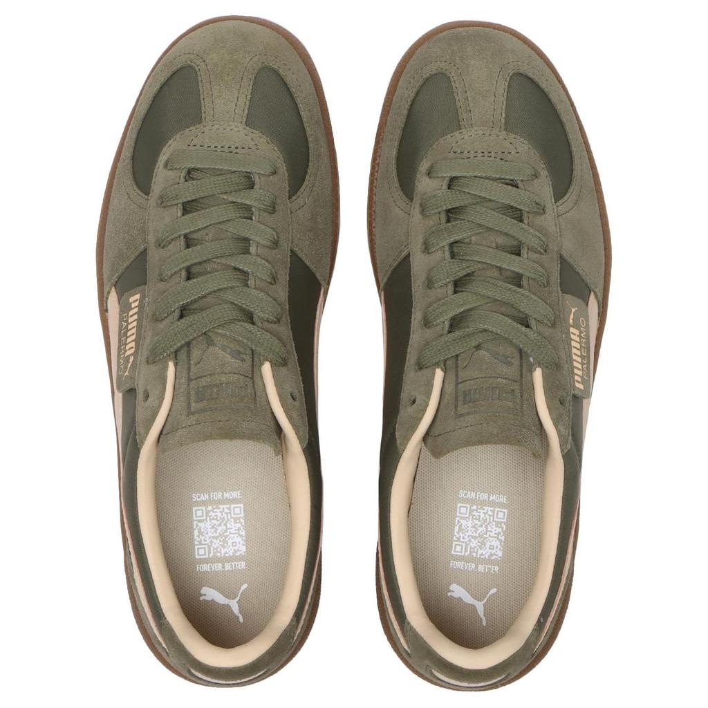 Puma Серия Palermo Billys Удобные Универсальные Прочные Низкие Кроссовки Унисекс Коричневый Зеленый 399993-01