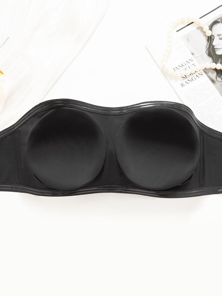 Cross-Border Exclusive Plus Size Strapless Adhesive Bandeau Bra