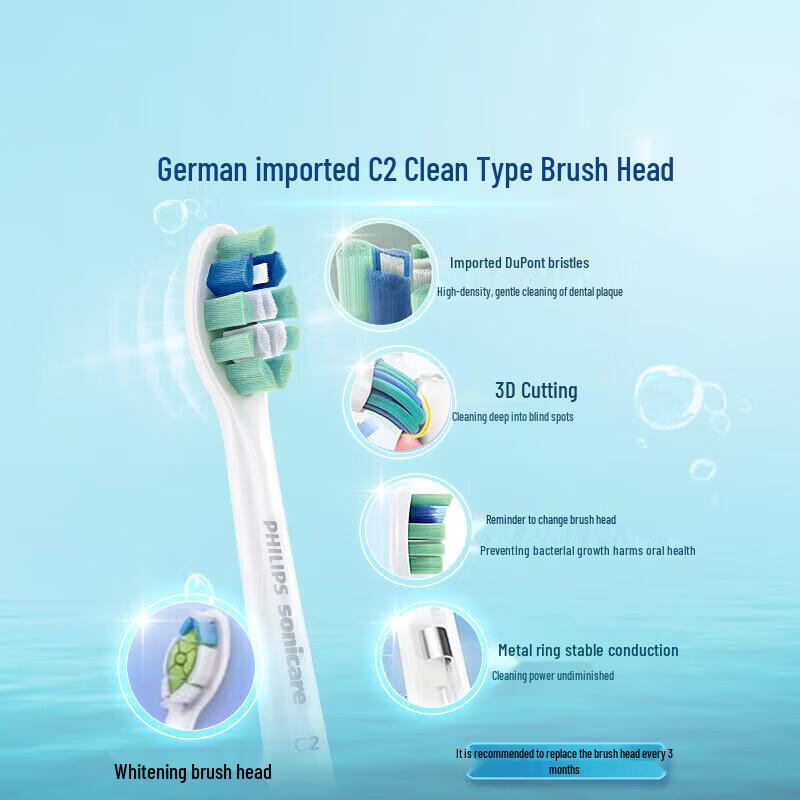 Philips Звуковая электрическая зубная щетка DiamondClean 3 Series, двойная упаковка, штепсель CN (адаптер в комплекте)