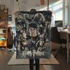 1Pc Magic School Story Print Flannel Blanket, High quality Comfortable for All Seasons, Home Decor, Warmth and Comfort, Perfect for Gifts