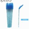 New Crystal Eyelashes 50 Pcs Diamond Handle Brush Mascara Wands Applicator Cosmetic Brush Disposable