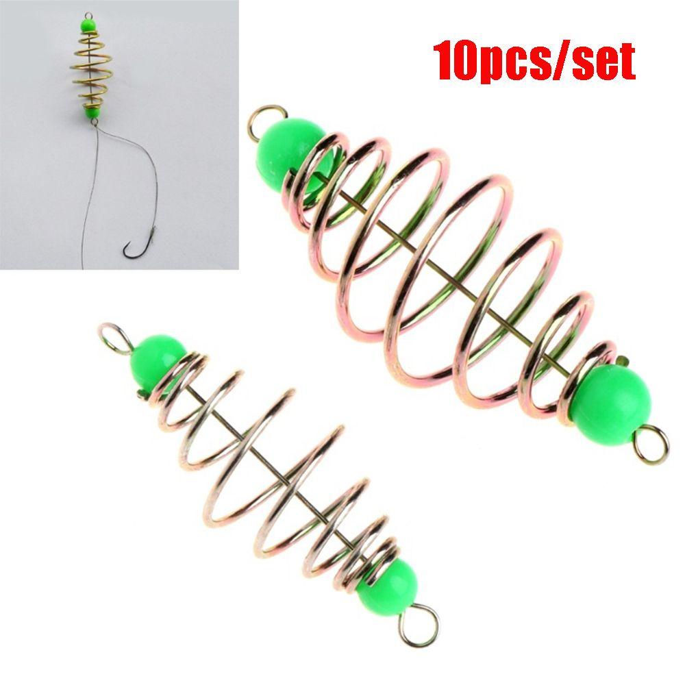 10 Pcs/Set New Style Explosion Olive Fishing Bait Hanging Tackle Stainless Steel Feeder Spring Lure