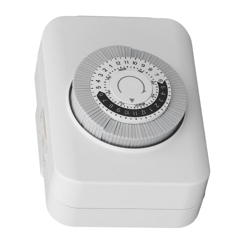US Standard Timer Socket Mechanical Time Control Plug Convenient Power Outlet Kitchen Use