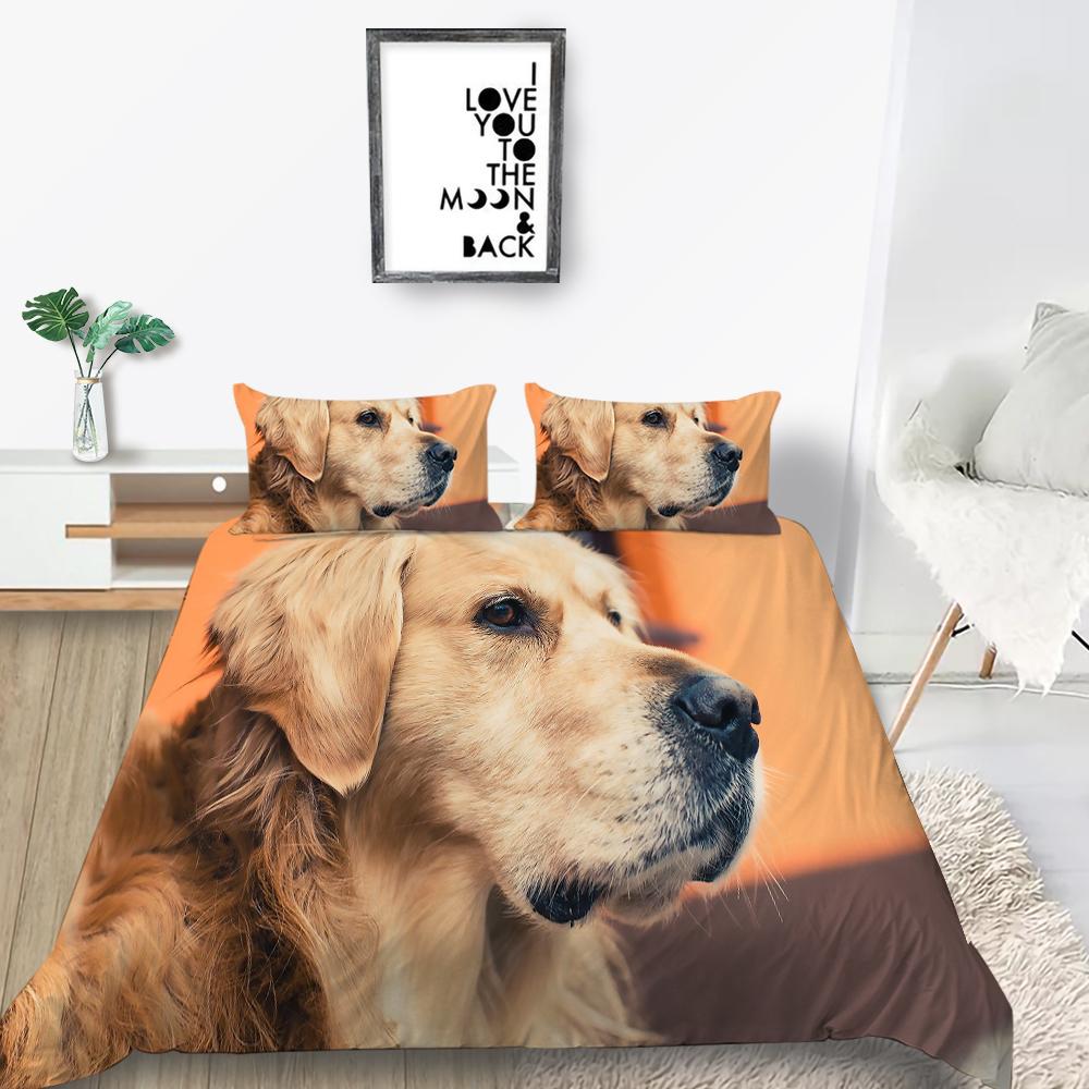 Пододеяльник для домашних животных с 3D принтом собак, комплект постельного белья, креативный домашний текстиль, покрывала из микрофибры для мужчин и женщин, покрывала King Size