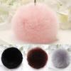 Fashionable Soft Faux Rabbit Fur PomPom Keychain Handbag Cell Phone Pendant Charms Key Ring