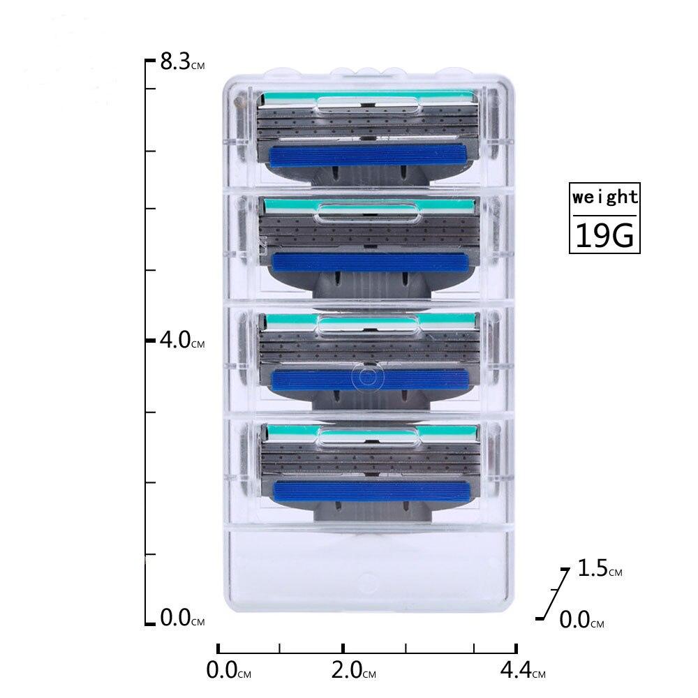 New 8Pcs Men's Quality Manual Care Professional Shaving 3 Layers Razor Blades Compatible for Gillettee Mache 3