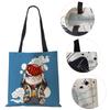 Cat Cartoon Shoulder Bag 2022 Japanese Shopping Reusable Canvas Tote Bag Women High Capacity Simple Casual Folding Handbag KTY
