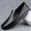 Hollow Out Leather Penny Loafers Men Moccasins 2025 Luxury Mens Casual Shoes Breathable Slip On Flats Male Driving Shoes