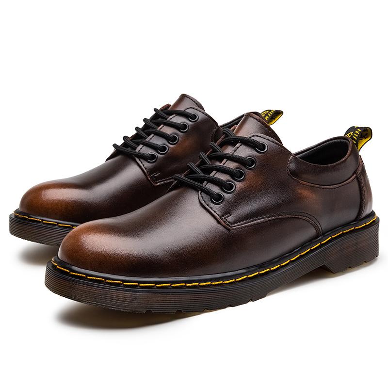 38-48Мужская обувь из натуральной кожи Большой размер Водонепроницаемая уличная обувь Оксфорды Обувь Дерби Мужские броги Кожаная обувь