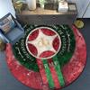 Morocco National FC Printed Round Rug, Non Slip Washable Circular Carpet For Living Room Bedroom Playroom, Sports Fan Decor, Holiday Birthday Gift