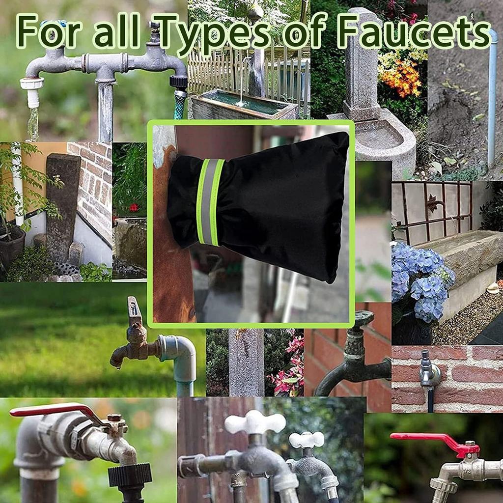 Зимний антифризный чехол для крана, светоотражающий защитный чехол для крана на открытом воздухе, 2 комплекта, 8,27 дюйма*5,91 дюйма