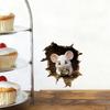 3D Наклейки на стену «Мышиная нора», отклеивающиеся и приклеивающиеся Декоративные наклейки на стену Наклейка «Мышиная нора в стене» с 3D-эффектом для декора стен гостиной, спальни