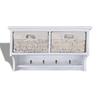 Wall Shelf White 60 x 23.5 x 33 cm Paulownia Wood