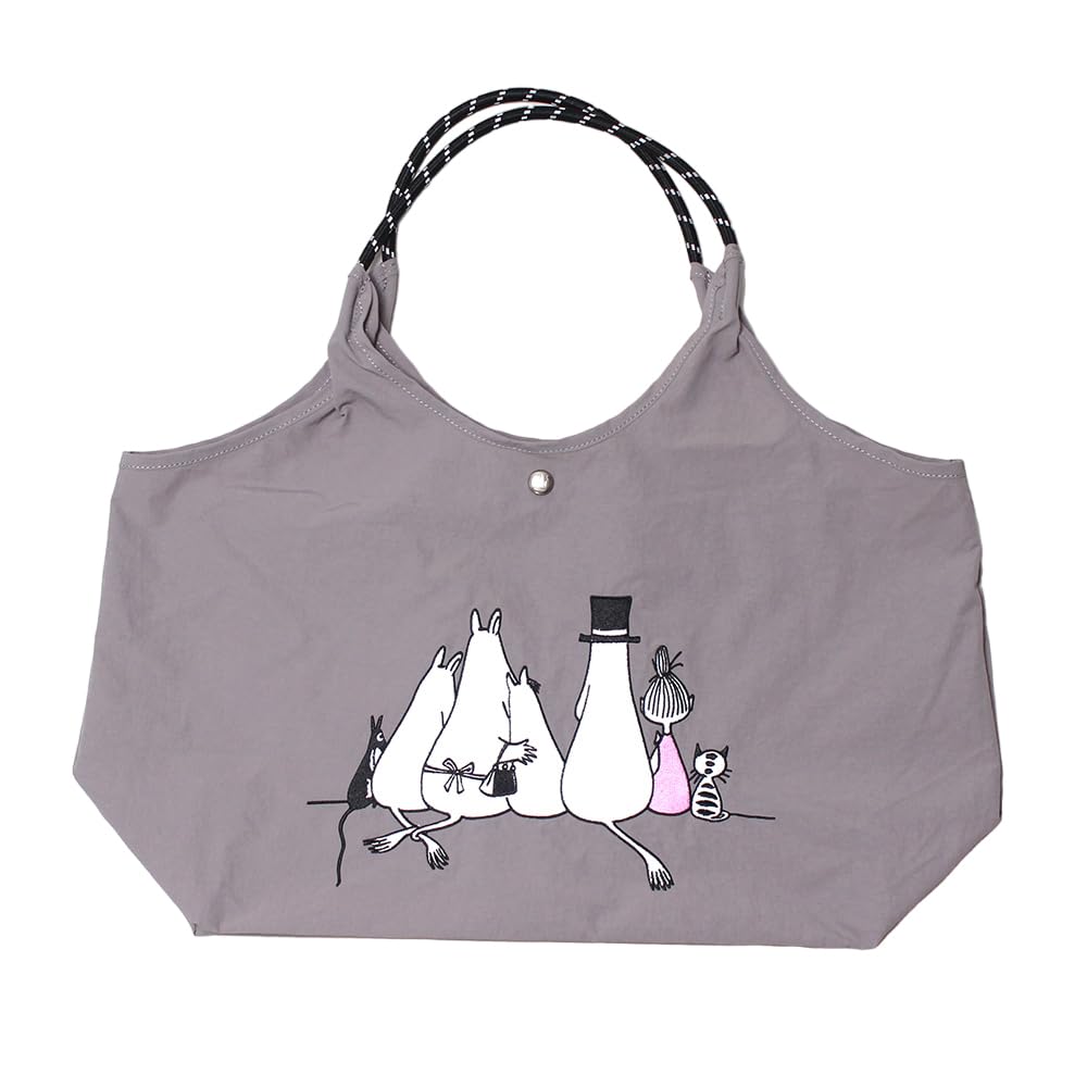 Оригинальная сумка-тоут Эко-сумка Большая вместимость Большая вышивка Милая N Хаки [Муми-тролль] [Официальный продукт] Женская RMPK-01 (Снусмумрик)